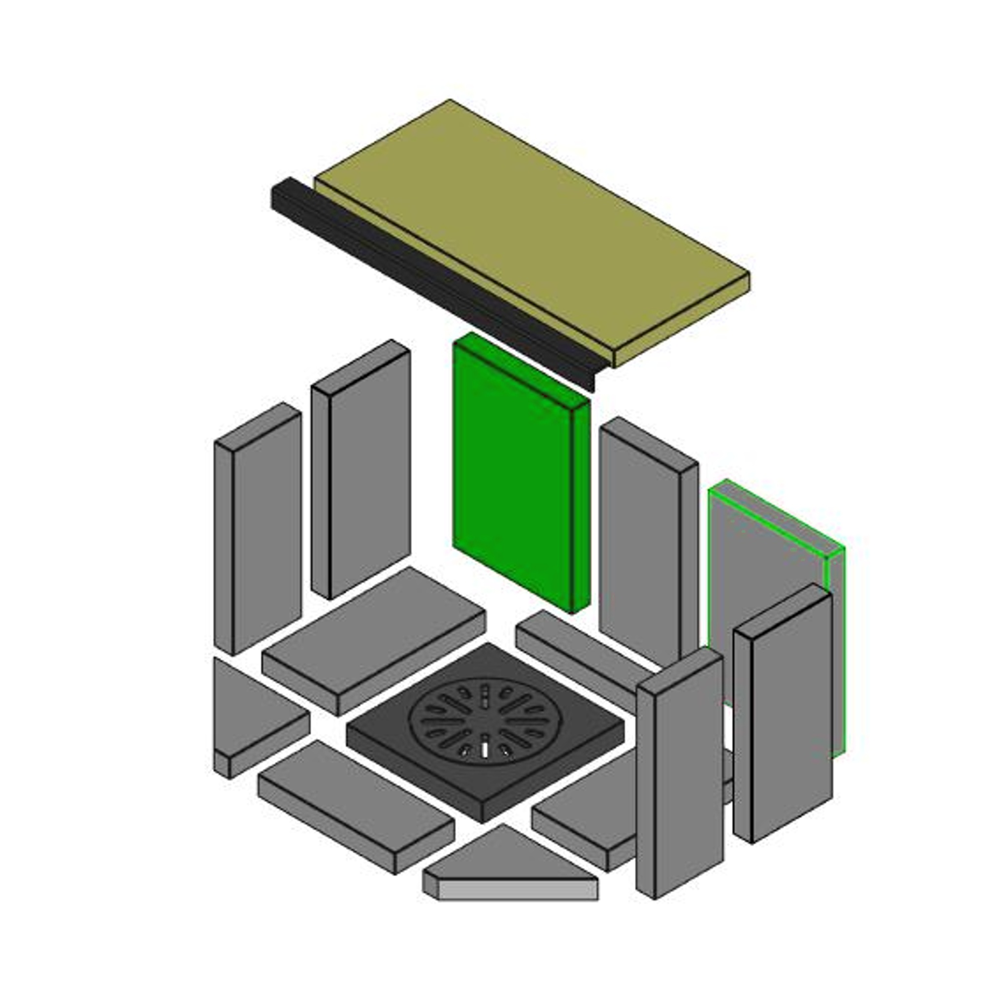 Schamott 300 x 200 x 30 mm