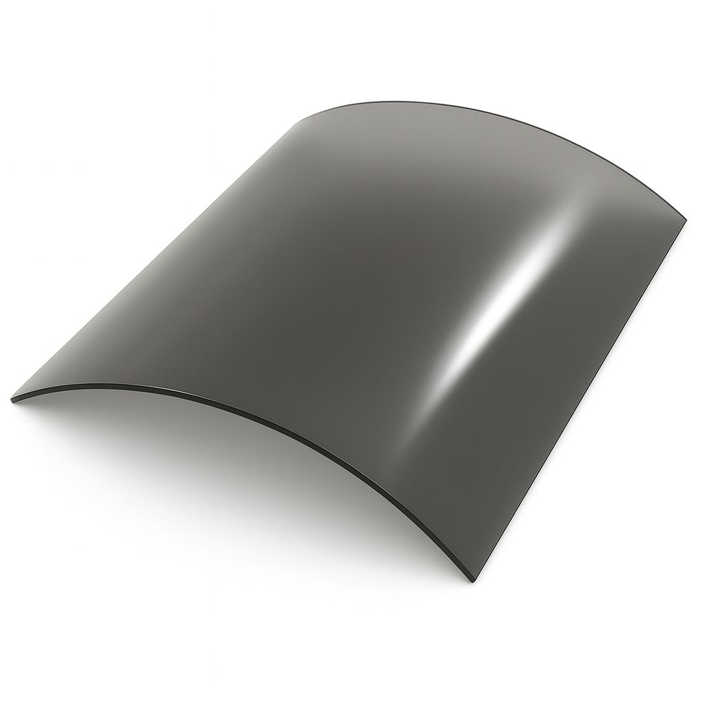 Gebogene Scheibe Ausführung in ROBAX NightFlame® von SCHOTT