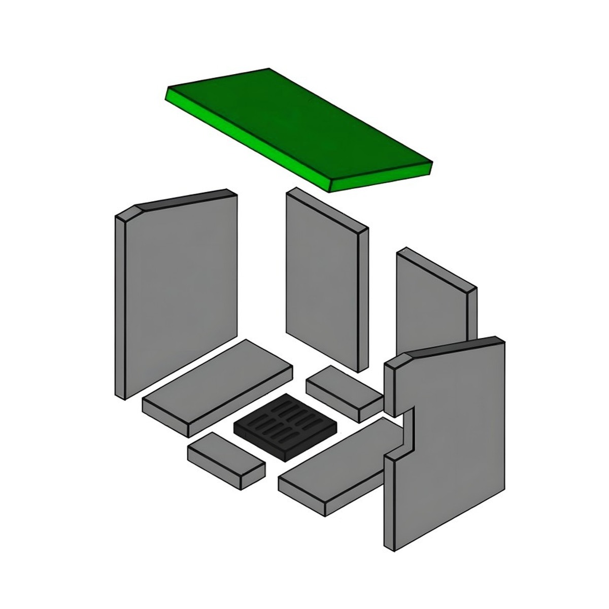 Brennraum Umlenkplatte Einteilig