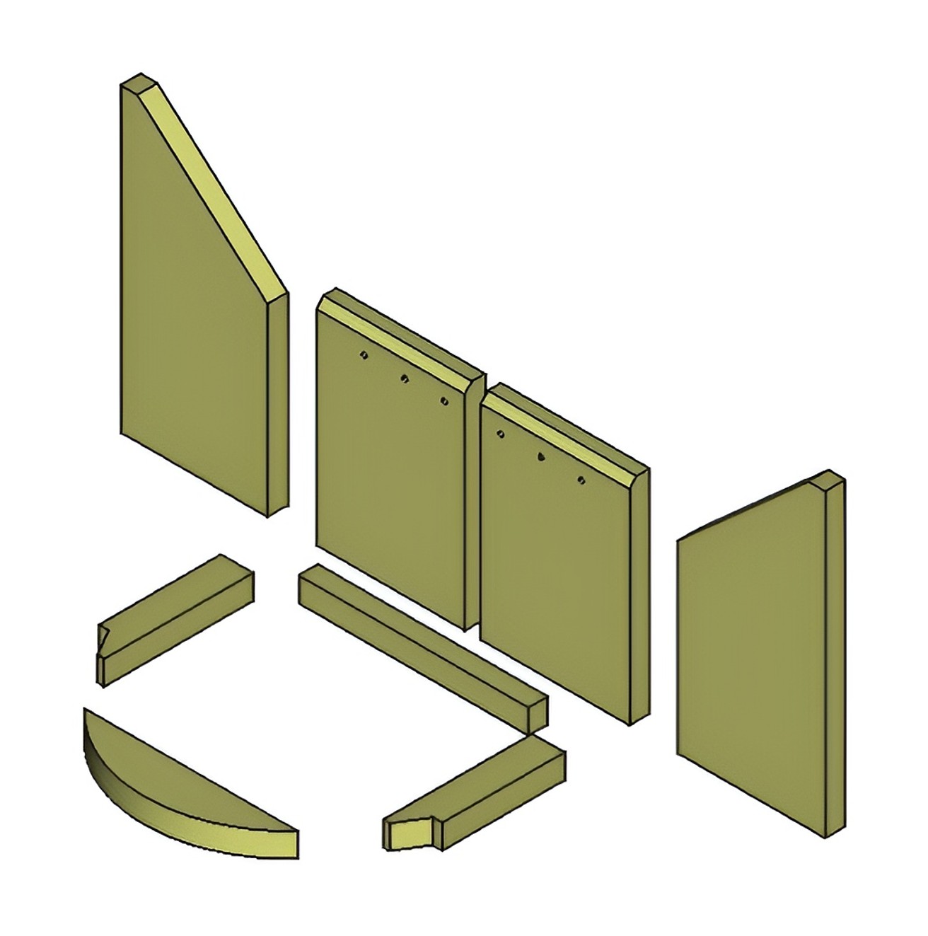 Brennraum komplett Set 8-teilig