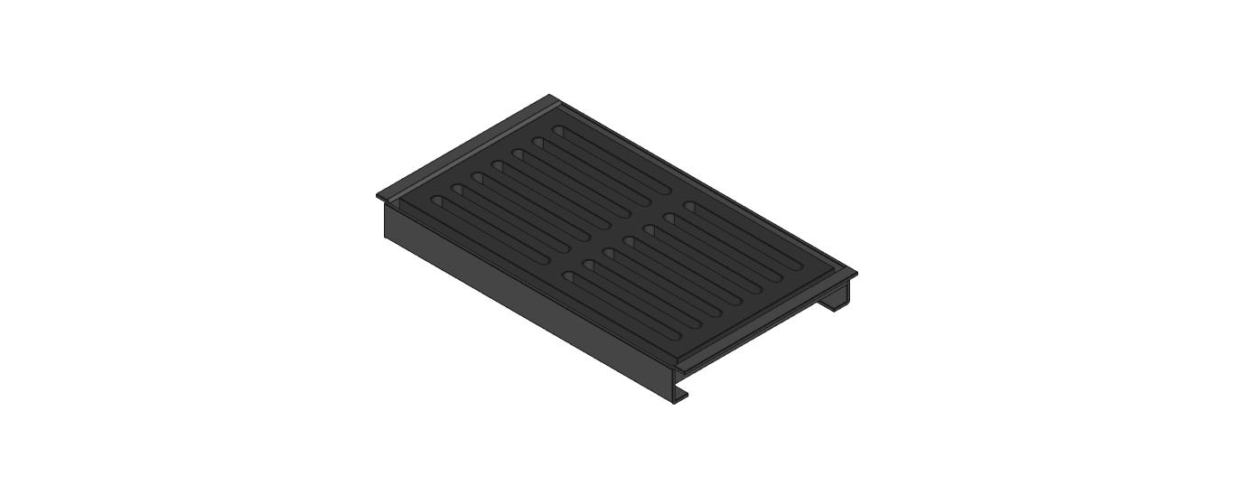 Ascherost mit Rahmen 285 x 175 x 30 mm