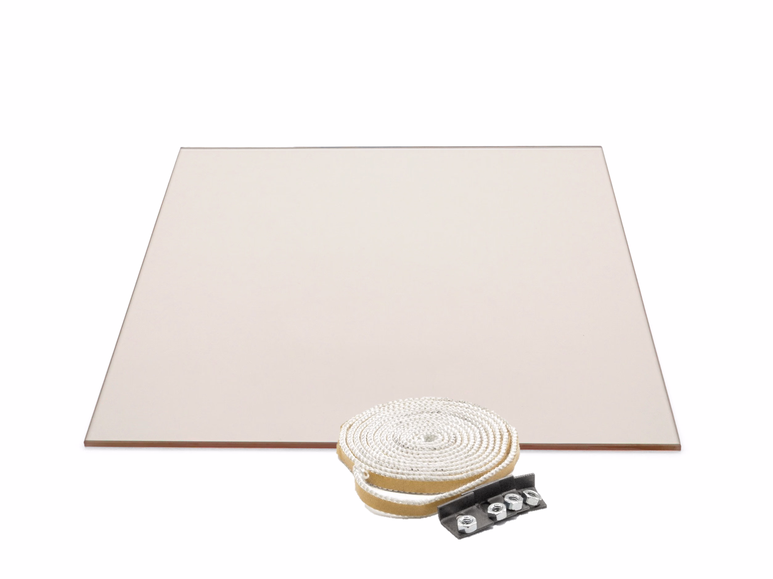 Hitzebeständige Ofenscheibe für Kaminöfen – Maße 300 × 310 × 4 mm. passend für Aldebaran