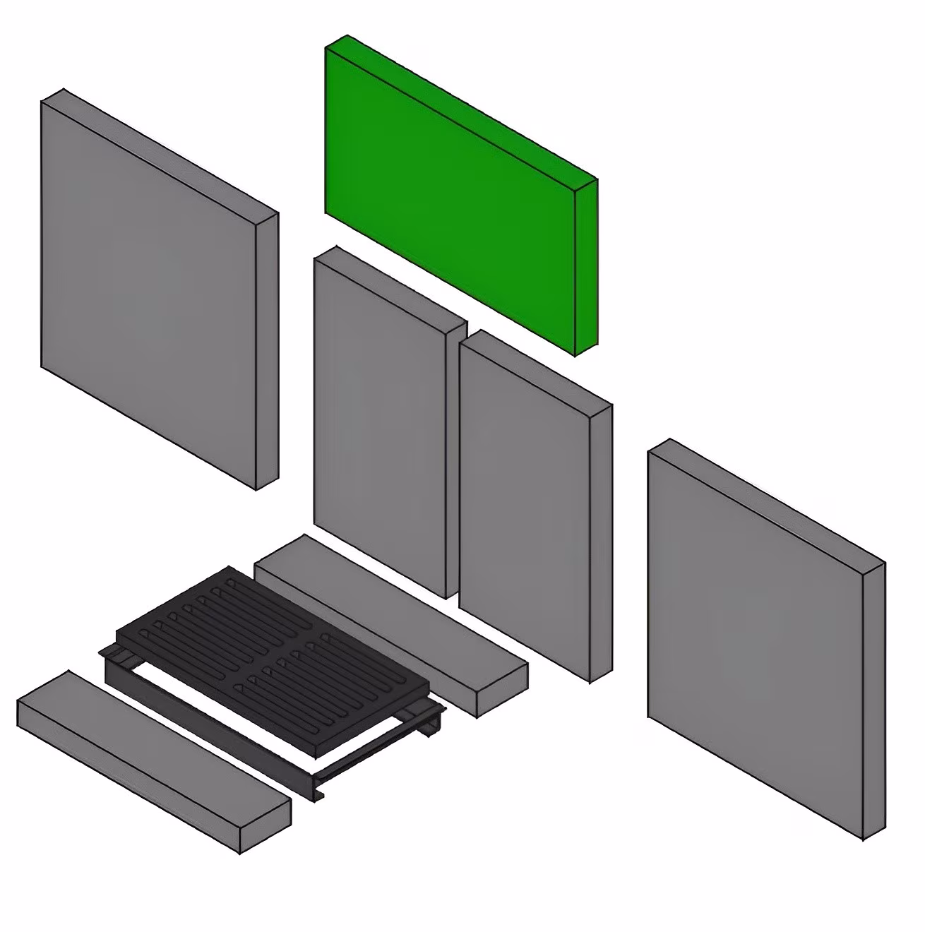 Brennraum Umlenkplatte Einteilig