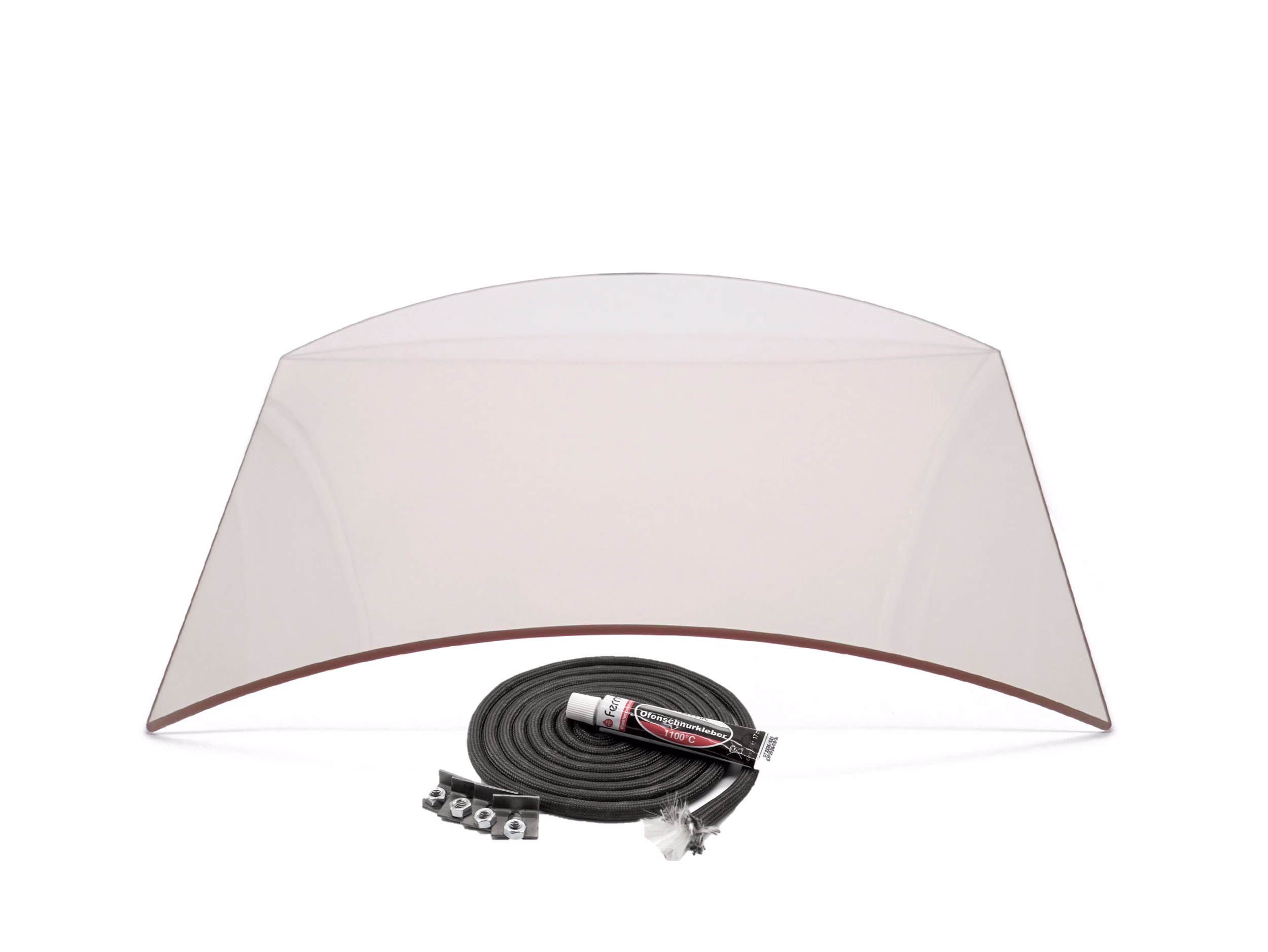 Gebogene Sichtscheibe aus 4 mm Spezial-Glaskeramik passend für Pamir 2.0