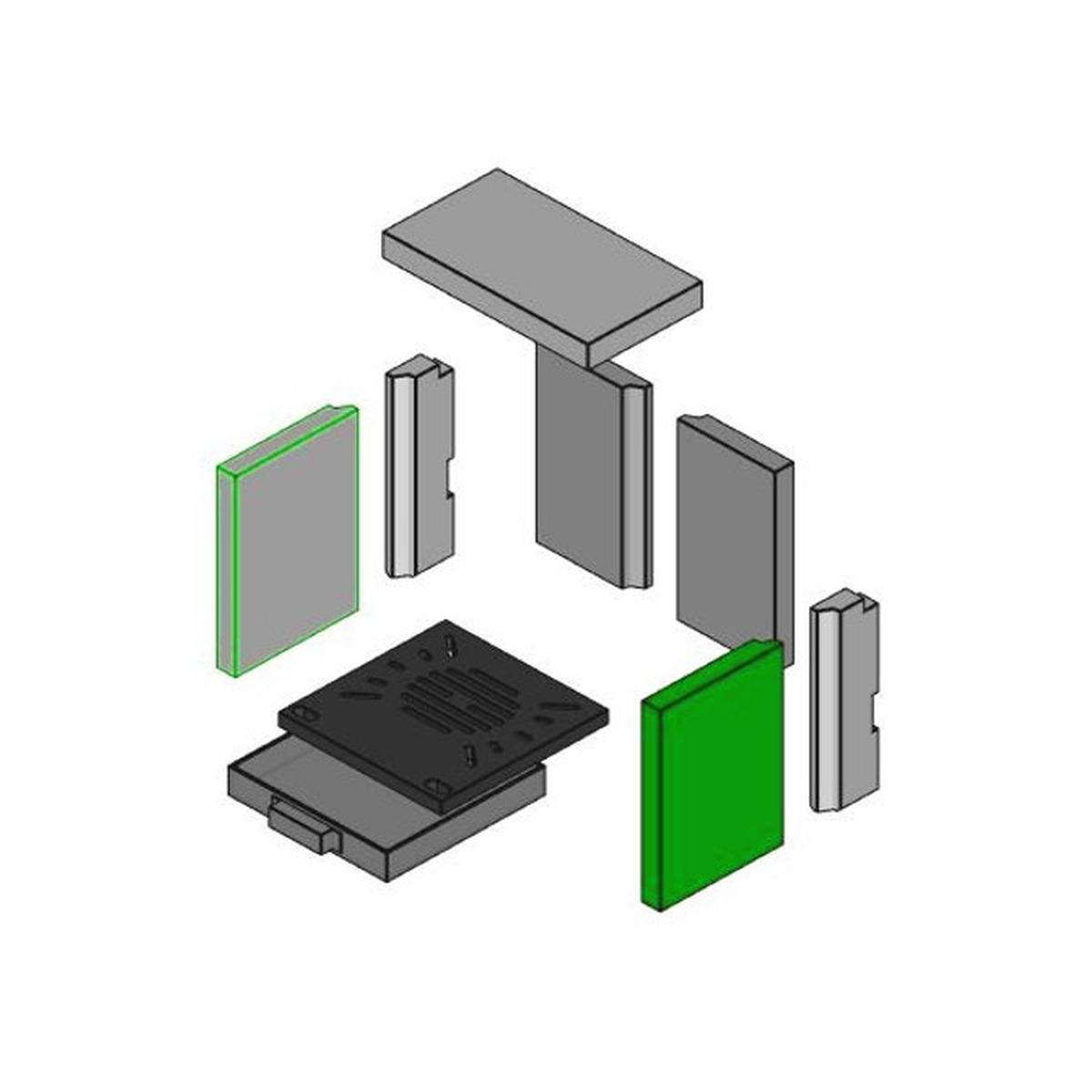 Brennraum Einteilig, Schamott L/R