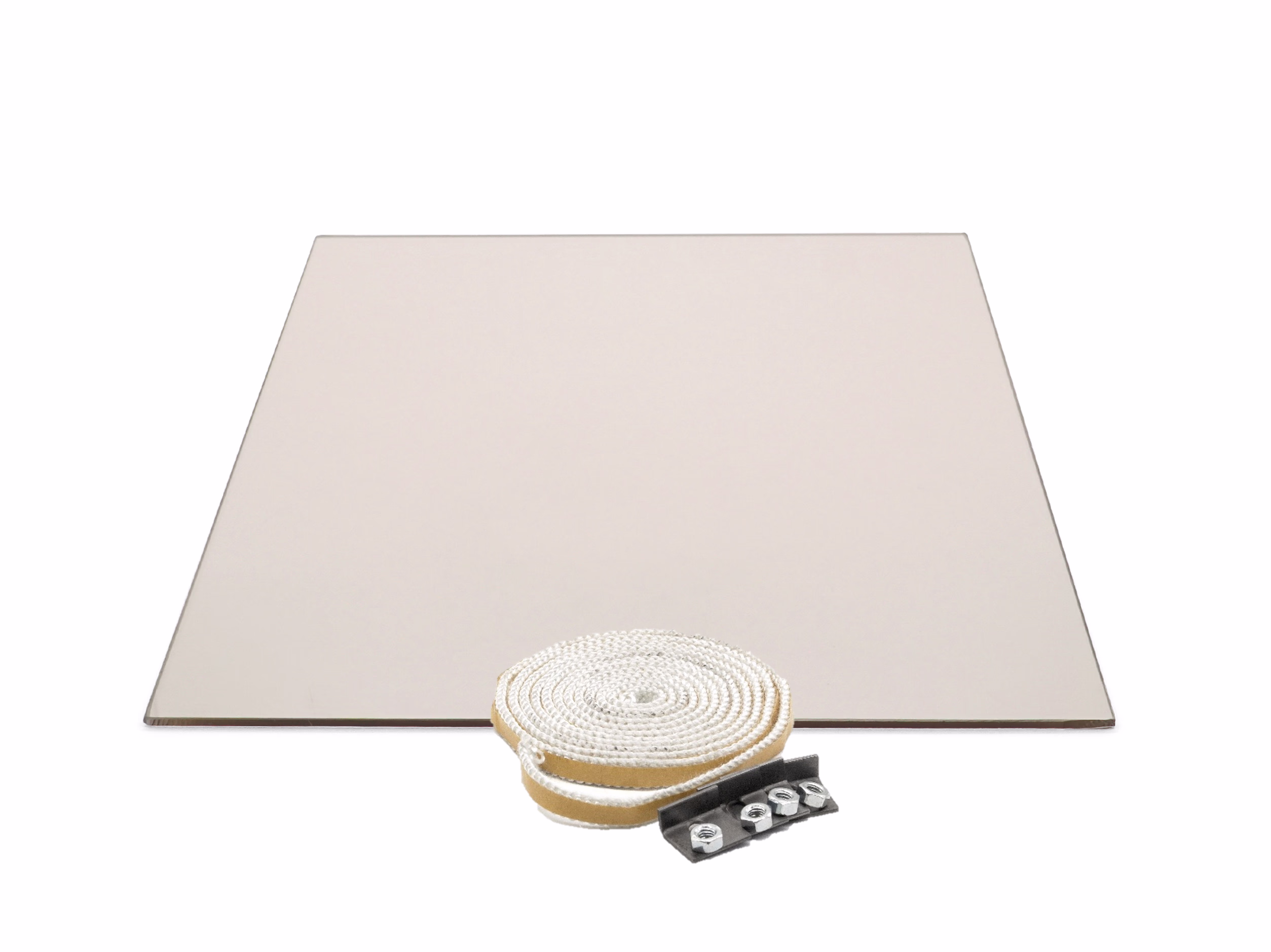 Gerade Sichtscheibe aus 4 mm Spezial-Glaskeramik passend für Arrezzo