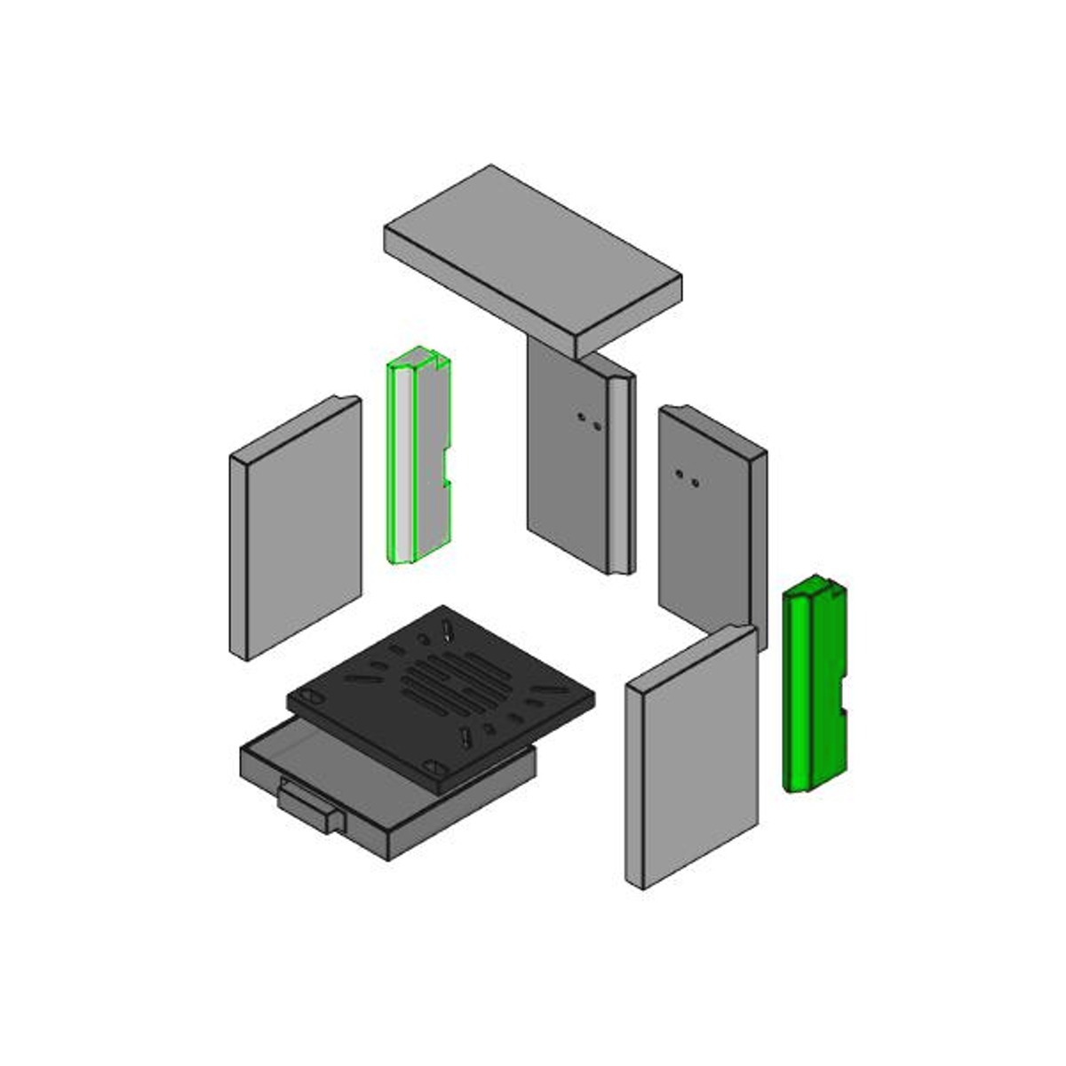 Brennraum Einteilig, Schamott L/R