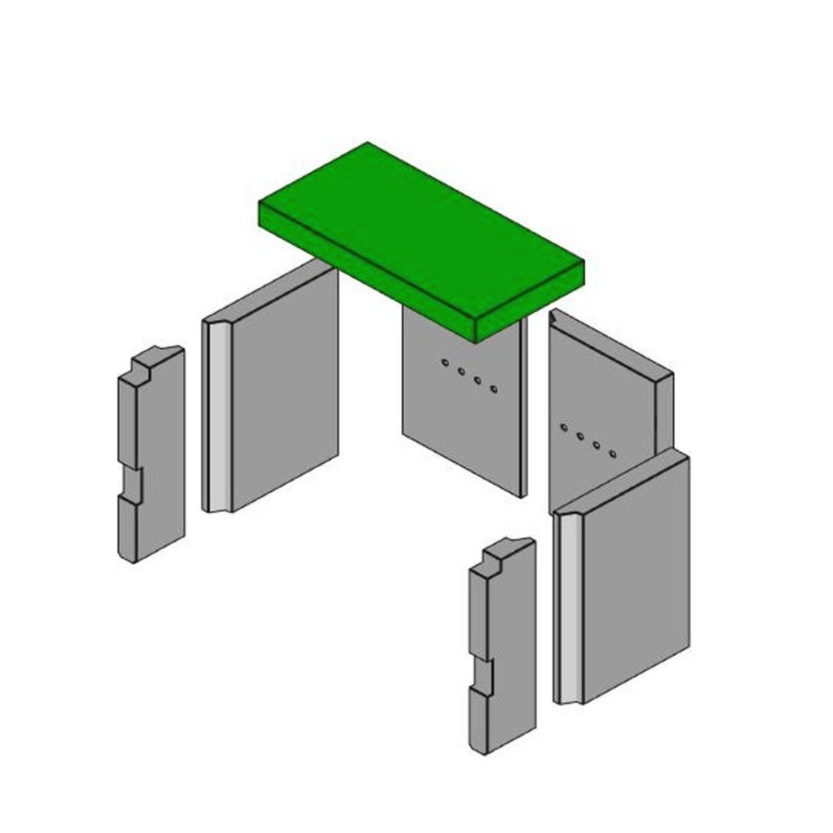Brennraum Umlenkplatte Einteilg, 400 x 200 x 40 mm