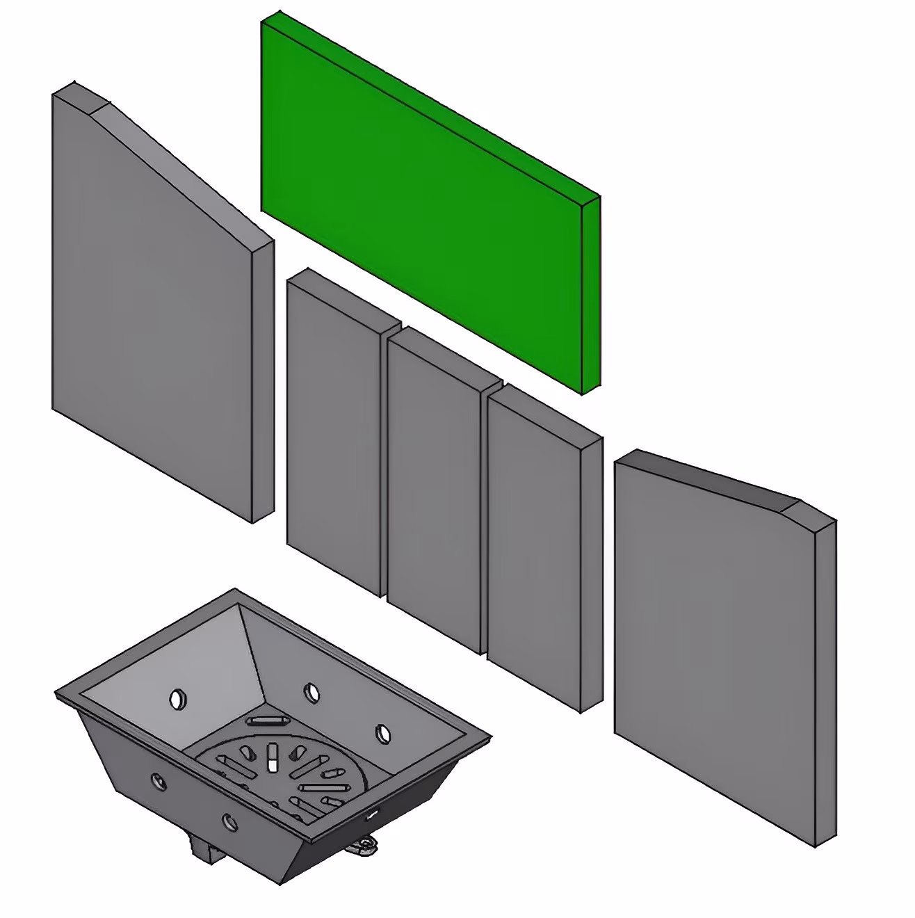 Brennraum Umlenkplatte